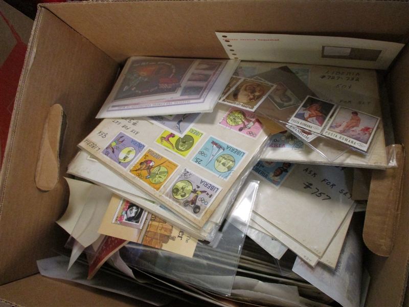 Mint and Used Foreign Lot in Banker Box (Est $300-400)