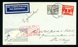 Netherlands 1935 Rocket Mail Cover, Signed Zucker (Est $60-90)