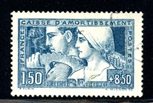 France Scott B27 Used VF, 1928 Industry and Agriculture (SCV $150)