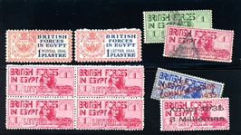 Egypt Group of Military Stamps, Unused and Used (Est $60-100)