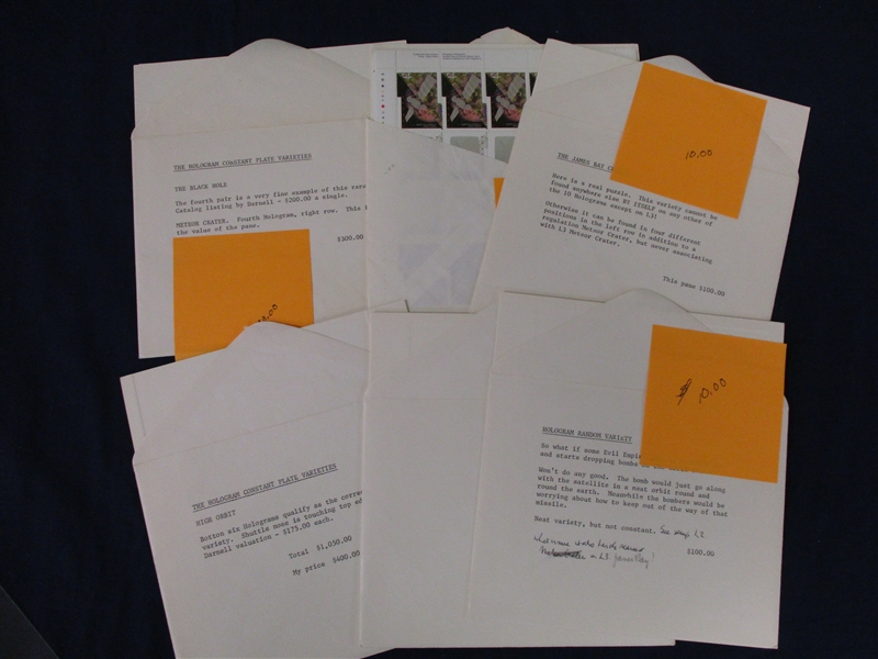 Canada Scott 1441-1442 Sheetlets with Hologram Varieties (Est $150-200)