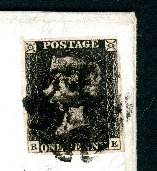 Great Britain Scott 1 on 1841 Folded Letter 1840 (SCV $750)