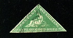 Cape of Good Hope Scott 6 Used Triangle, 3 Margins (SCV $300)