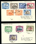 Aden Scott 36-46 on Two Registered Airmail First Day Covers (Est $50-100)