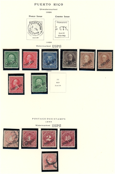 Cuba-Puerto Rico - US Administration Collection on Scott Pages (Est $90-120)