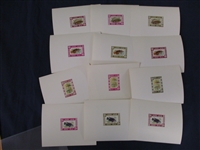 French Morocco Trial Color Proofs, Fish Topicals (Est $100-200)