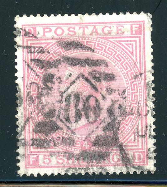 Great Britain Scott 90 Used Plate 4, Tiny Fault (SCV $5000)