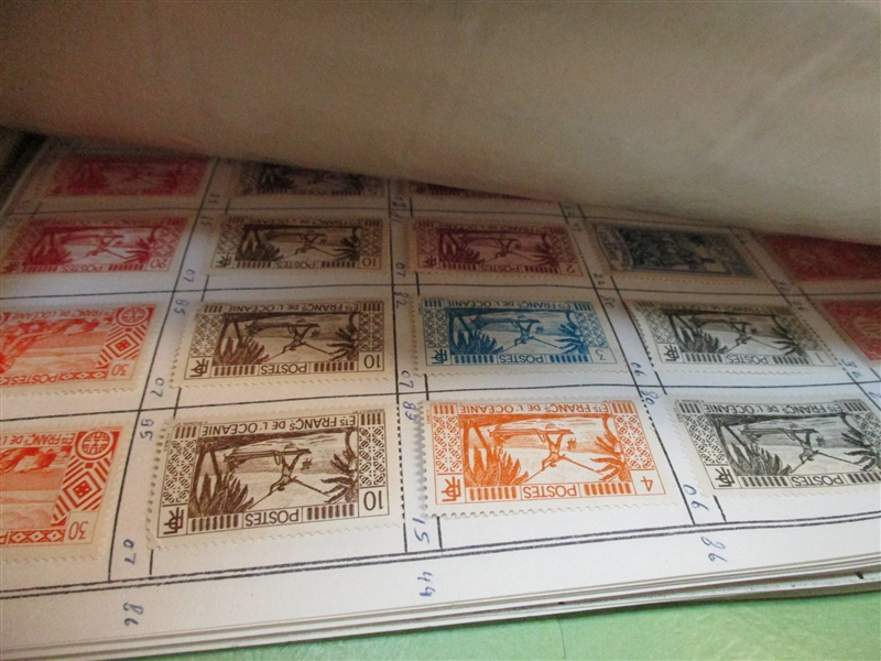 Foreign 1000’s of Stamps on Manila Stock Pages/Approval Pages (Est $200-300)