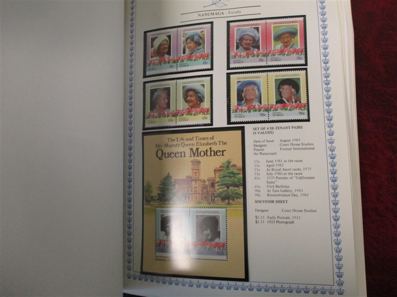 Queen Mother 3 Volume Mint Collection (Est $150-200)