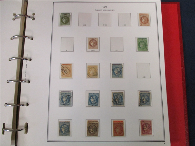 Fabulous France Collection in Hingeless Albums to 2000 (Est $5000-6000)