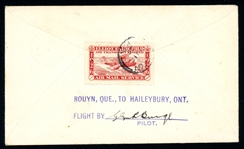 Canada Semi-Official Airmail CL10 First Flight Return With Pilot Signature (Est $100-150) 