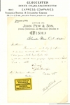 Pressons Express Label on Merchandise order, 1880 (Est $75-100)
