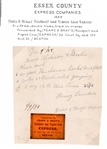 Fears & Brays Rockport and Pigeon Cove Express Label on Handwritten Merchandise Order, 1888 (Est $75-100)