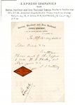 Boston, Hartford & Erie Railroad Express Label on Merchandise Order, 1868 (Est $75-100)