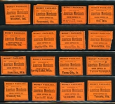 American Merchants Union Express Co "MONEY PACKAGE" Labels, Mosher Listed (Est $150-250)