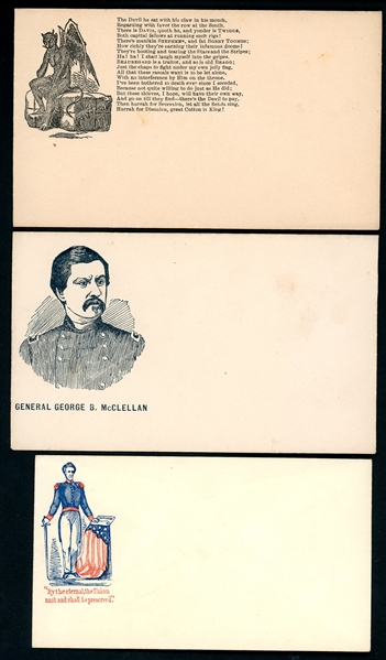 Group of 5 Unused Civil War Patriotic Envelopes (Est $50-60)