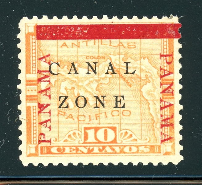 Canal Zone Scott 13a Unused, Antique CANAL MH VF (SCV $180)