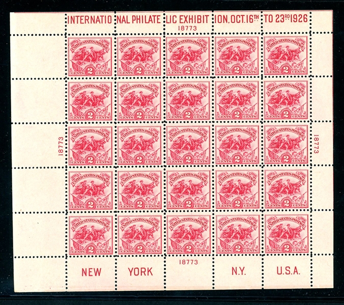 USA Scott 630 MNH White Plains Souvenir Sheet, F-VF (SCV $500) 