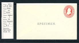 USA Scott U88 Specimen Entire (Est $75-100)
