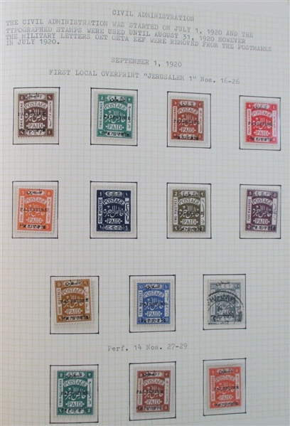 Palestine Advanced Collection on Quadrille Pages (Est $400-600)