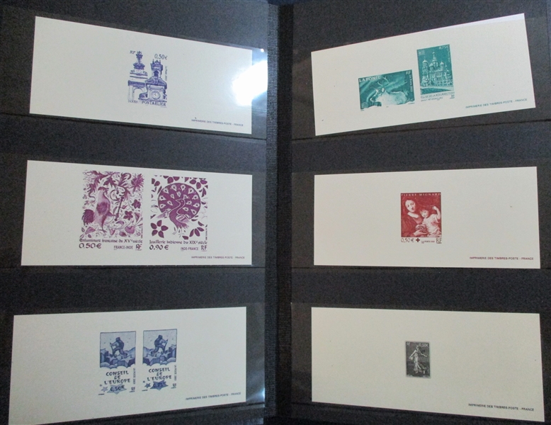 France DeLuxe Proofs in 10 Stockbooks, 550+ Different (Est $500-600)