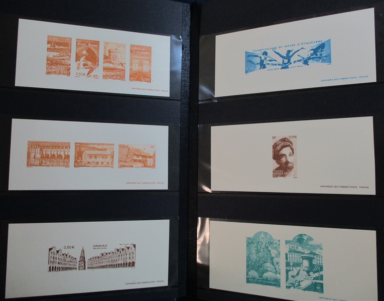 France DeLuxe Proofs in 10 Stockbooks, 550+ Different (Est $500-600)