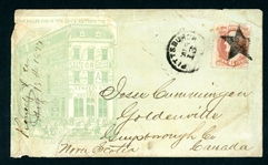 USA Scott 159 on 1873 Advertising Cover, Pre-Printing Paper Fold (Est $90-120)