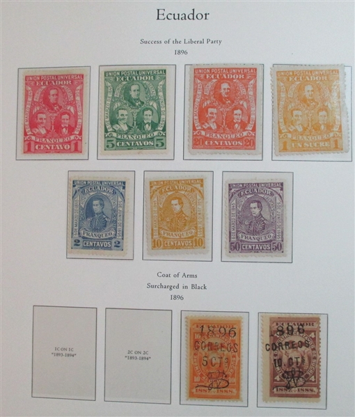 Ecuador Collection in Two Palo Hingeless Albums (Est $200-250)