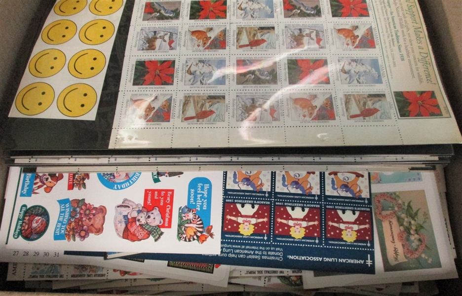 3 Large Priority Mail Boxes Stuffed with Seals (Est $150-200)