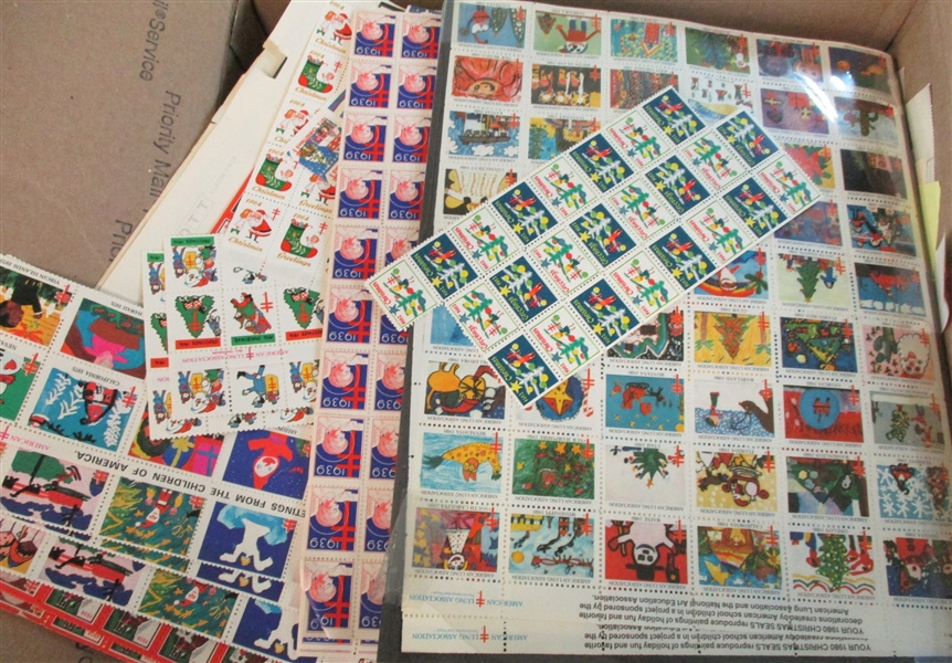 3 Large Priority Mail Boxes Stuffed with Seals (Est $150-200)