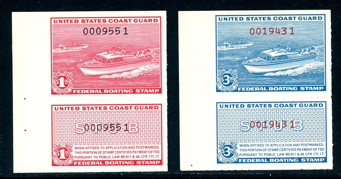 USA Scott RVB1-RVB2 MNH Boating Stamps (SCV $90)