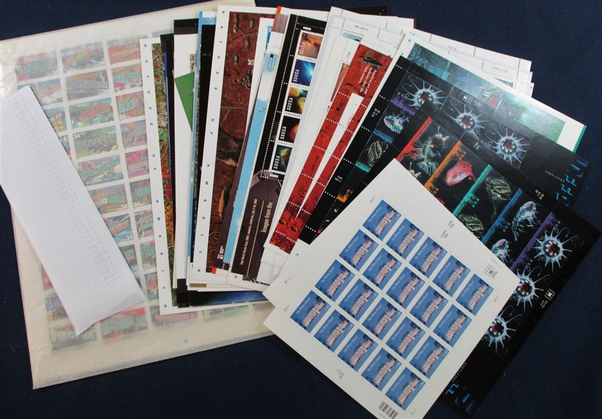 USA Mint Sheet Lot - 34¢ to 60¢ Values (Face $474)