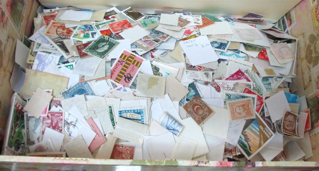 Large Box Holding 1000's and 1000's of Stamps (Est $200-300)