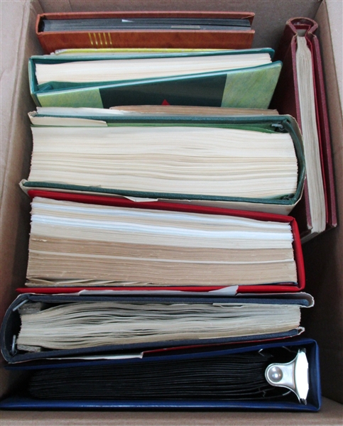 Large box of Albums and a Stockbook (Est $120-150)