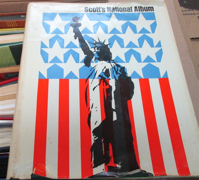 Large box of Albums and a Stockbook (Est $120-150)