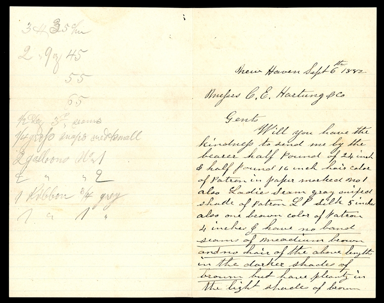 American Merchants Union Express Co. Forwarded By Label on Merchandise Order, 1878 (Est $60-90)