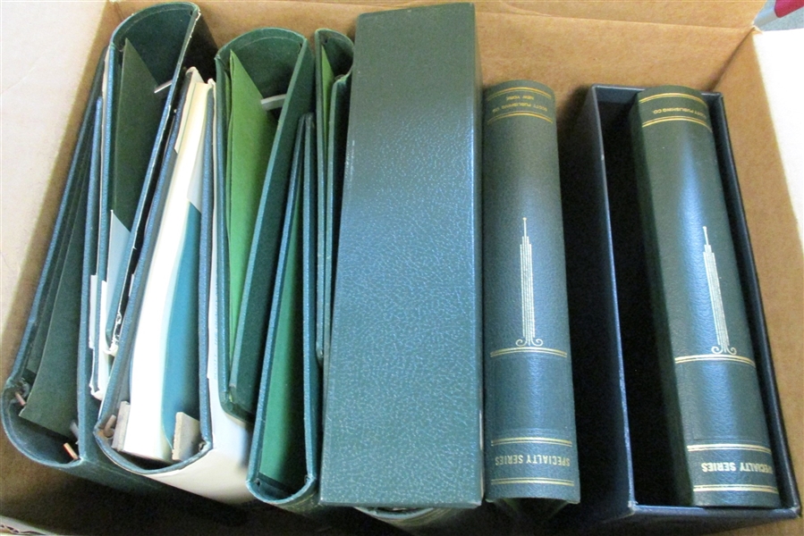 Large Box with Scott Binders, Some Slipcases (Est $150-200)