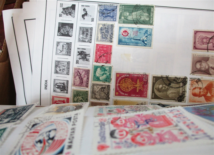 Banker Box Loaded with 1000's and 1000's of Stamps (Est $200-300)