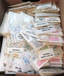 2 Large Boxes Loaded with Many 1000 Stamps and Postcards (Est $200-300)