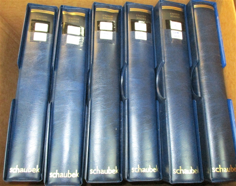 USA Shaubek Hingeless Albums with Slipcases, 1950-2010 (Est $200-400)