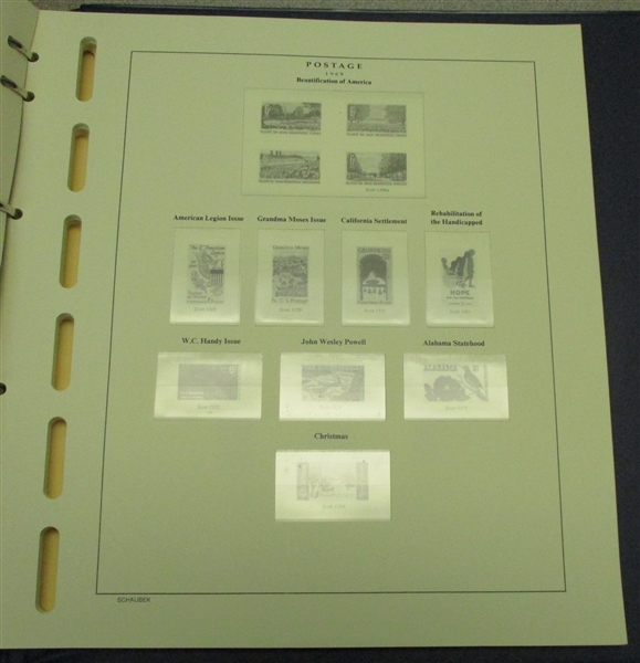 USA Shaubek Hingeless Albums with Slipcases, 1950-2010 (Est $200-400)