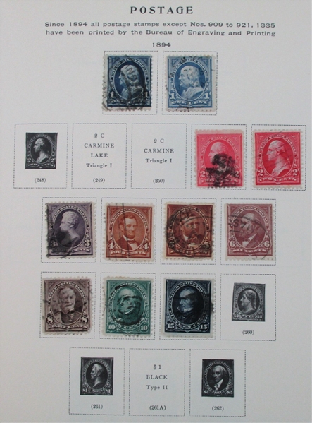 USA Collection on Scott National Pages to 1928 (SCV $2500+)
