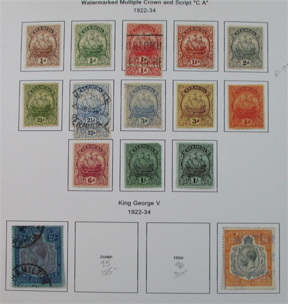 Bermuda Mint/Used Collection on Homemade Pages to 2002 (Est $150-200)