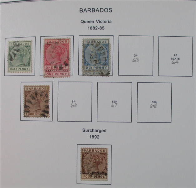 Barbados Mint/Used Collection on Homemade Pages to 1990's (Est $100-150)