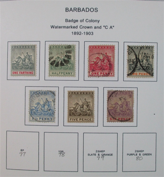 Barbados Mint/Used Collection on Homemade Pages to 1990's (Est $100-150)