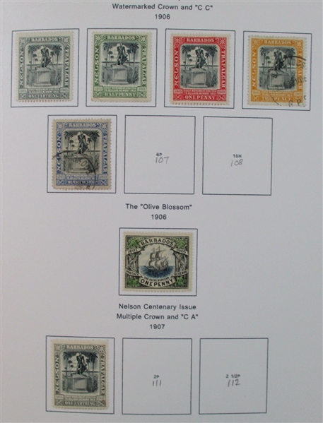 Barbados Mint/Used Collection on Homemade Pages to 1990's (Est $100-150)