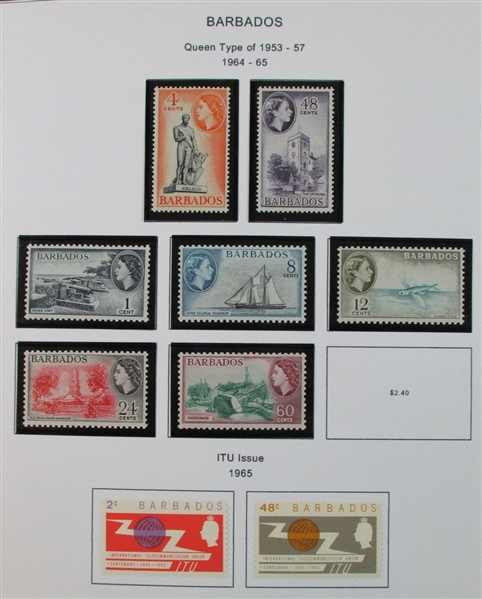 Barbados Mint/Used Collection on Homemade Pages to 1990's (Est $100-150)