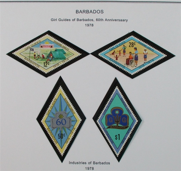 Barbados Mint/Used Collection on Homemade Pages to 1990's (Est $100-150)