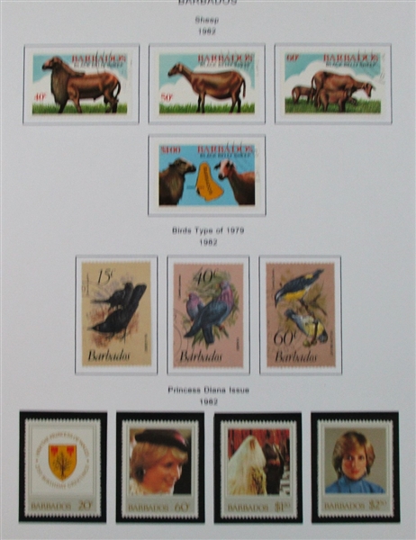 Barbados Mint/Used Collection on Homemade Pages to 1990's (Est $100-150)
