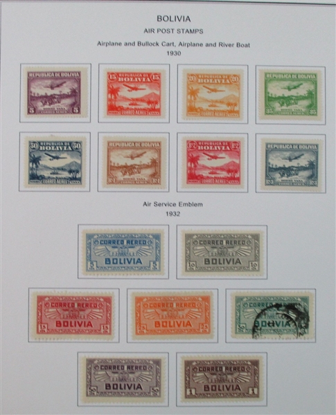 Bolivia Mint/Used Collection on Homemade Pages to 1990 (Est $300-400)